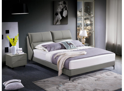 Luxe slaapkamer meubels bed 2x nachtkastje set bedden hotel meubels 3-delig gestoffeerd.
