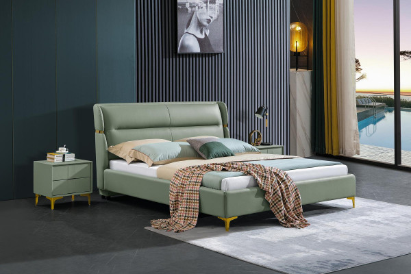 Luxe bed slaapkamer meubels 2x nachtkastje set bedden hotel meubels 3-delig.