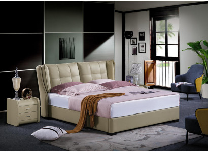 Slaapkamer Compleet Set Bed met Nachtkastjes 3-delig. Hotel leren bedden Nieuw