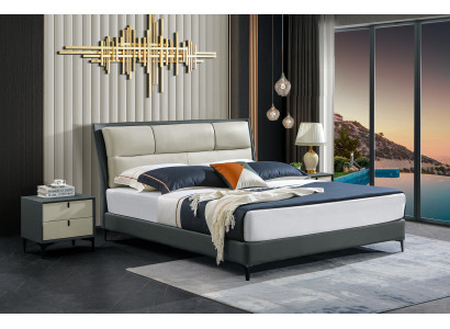 Slaapkamer Bed Nachtkastjes 3-delig set Luxe Design Bedden Hout Tweepersoonsbed