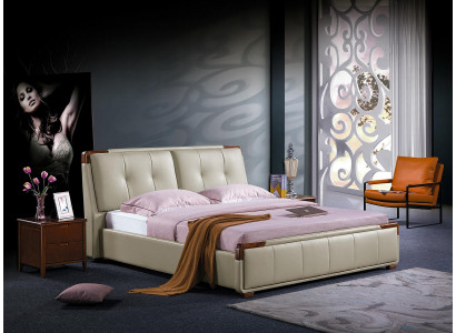 Bedbekleding design luxe dubbele decoratie hotelbedden slaapkamer leer