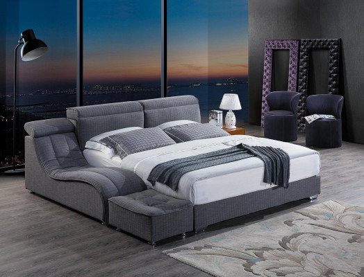 Ontwerpersbed textiel hotelbedden tweepersoons slaapkamer luxe 180x200 bedframe