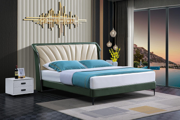 Bedframe Stof Meubilair Luxe Moderne Bedden Bed Textiel Slaapkamer Ontwerp Nieuw