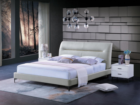Bed Bekleding Ontwerp Luxe Dubbele Hotelbedden Lederen Slaapkamer Luxe