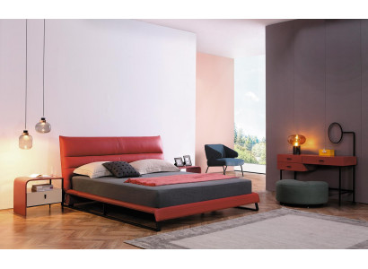 Bed bekleding ontwerp luxe decor dubbele hotelbedden slaapkamer leer.