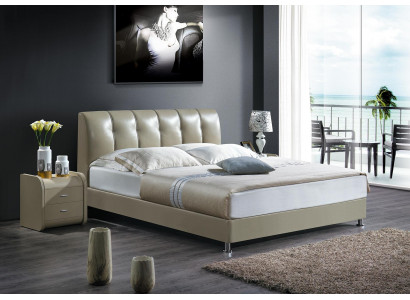 Luxe slaapkamerbed met gestoffeerd design Luxe tweepersoons hotelbedden leren bedden Nieuw.
