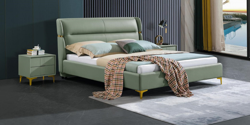 Bedbekleding Design Luxe Dubbele Hotelbedden Slaapkamer Luxe Groen