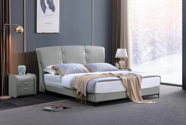 Luxus Slaapkamer Bed Klassiek Bed Meubels Moderne Meubels Bedframe Beige