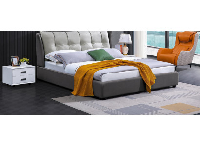 Leder design bed dubbele luxe huwelijk modern hotel frame slaapbedden kamer