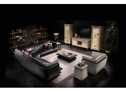 Designmeubelsbankbankstelbankbankstelbankstellen 4-delig set arredoclassic