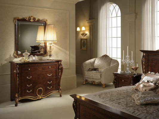 arredoclassic™ Slaapkamer Set Sinfonia Barok Rococo Bed Nachtkastje