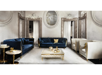 Zitbank Bank Bankstel 3 + 2 + 1 Woonkamer Designer Meubels Klassiek