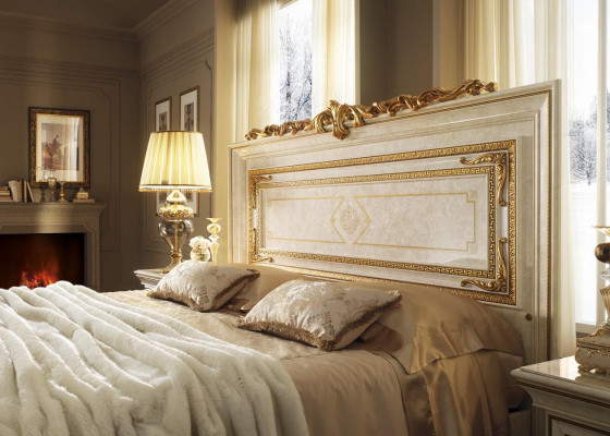 Slaapkamer Italiaans meubelset Luxe 6-delig Bed Bed Kast Commode Nieuw