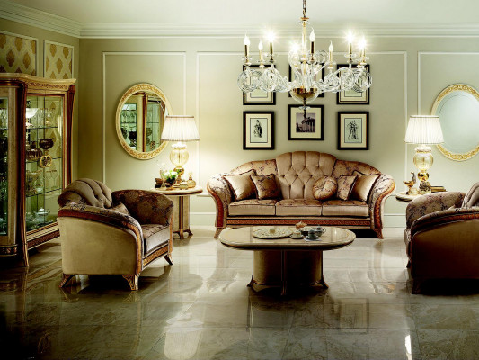 Luxe klasse 3+2+1 Italiaanse meubelsofaset bank bank nieuw arredoclassic™