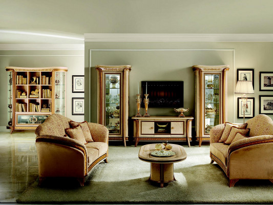 Luxe klasse 3+2+1 Italiaanse meubelsofaset bank bank nieuw arredoclassic™