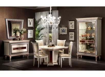 Eettafel 4x stoelen dressoir 8-delig eetkamer set groep garnituur tafel zitgroep