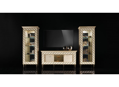Wandmeubel vitrine tv dressoir kast muur barok rococo ontwerp