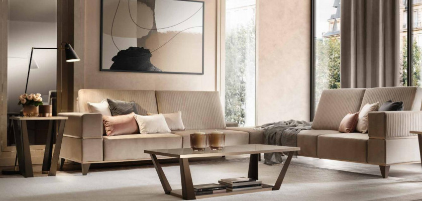 Sofagarnituur 3211-zits Set Design Bankstellen Beklede Banken 4-delig Textiel Relax Nieuw