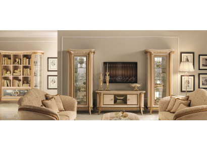 Ontwerp woonkamer wand dressoir 2x kast laag tv dressoir buffet 3-delig set vitrine
