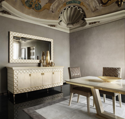 Eettafel + 8 stoelen Eetkamer tafel Rococo Barok Art Nouveau koninklijke luxe
