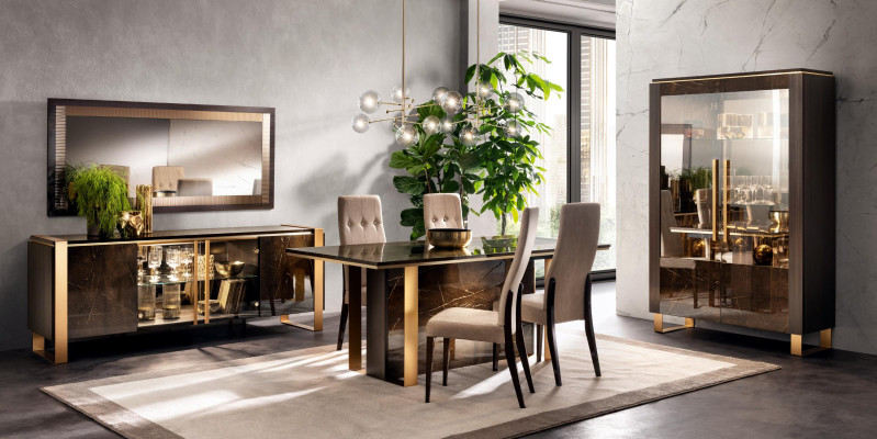 Eettafel stoelen dressoir 8-delige eetkamerset, groep, meubilair tafel arredoclassic