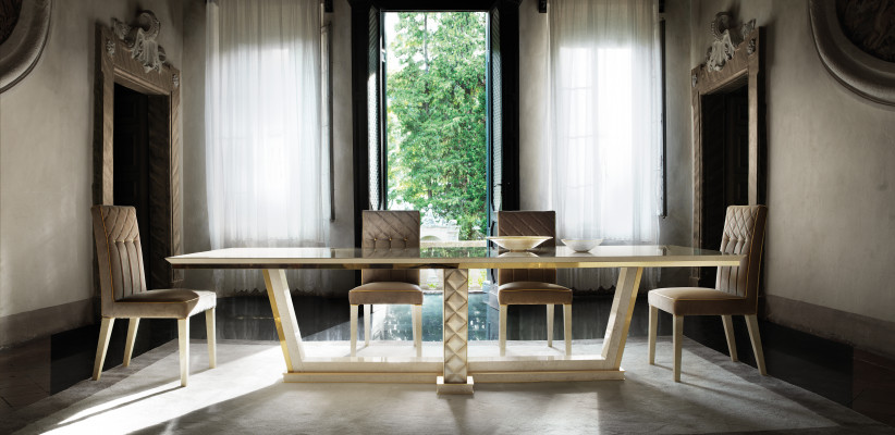 Eettafel 4 stoelen Eetkamertafel Rococo Barok Jugendstil koninklijke luxe