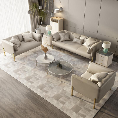 Sofagroep 3-zits set Designbanken Banken Leren Bekleding Relax