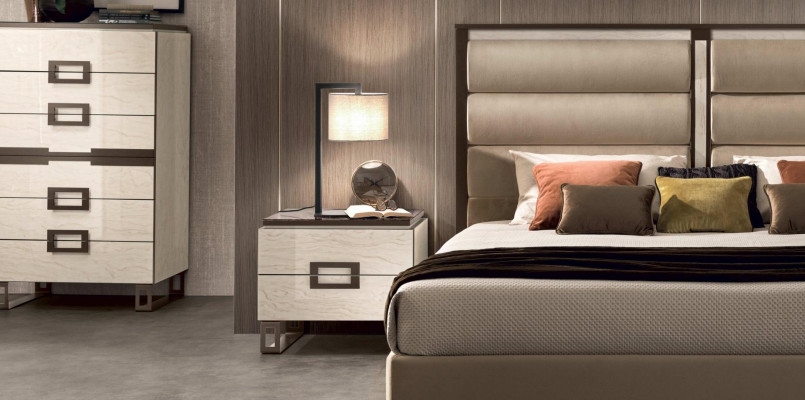 Bed 2x Bedside table 3-piece Bedroom set Design Modern Luxury Beds Furniture New