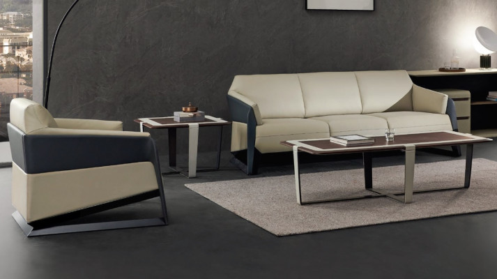 Bank 3-zits bankstellen Bank Bankstel Moderne bankstellen Leren stoelen