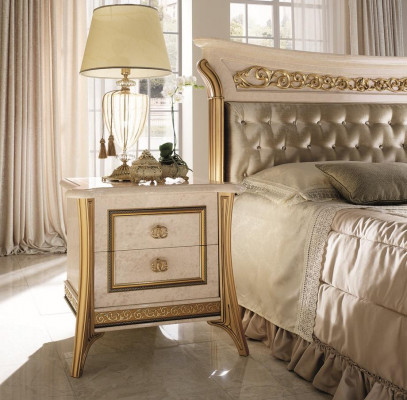 Bed 2x Bedside Table Design Classic Bedroom 3-piece Luxury Bed Set Furniture