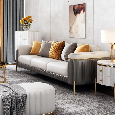 Sofaset 3-zits set Designbank Bekleding Banken Bank Modern Tafel Nieuw