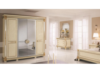 Slaapkamer kledingkast 4-deurs houten wandkast kast kledingkasten