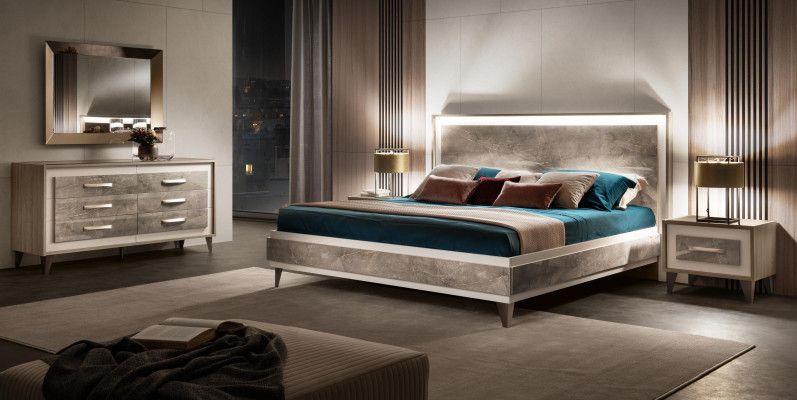 Slaapkamer Sets Bed 2x Nachtkastje Ladekast Spiegel arredoclassic 5-delige Set