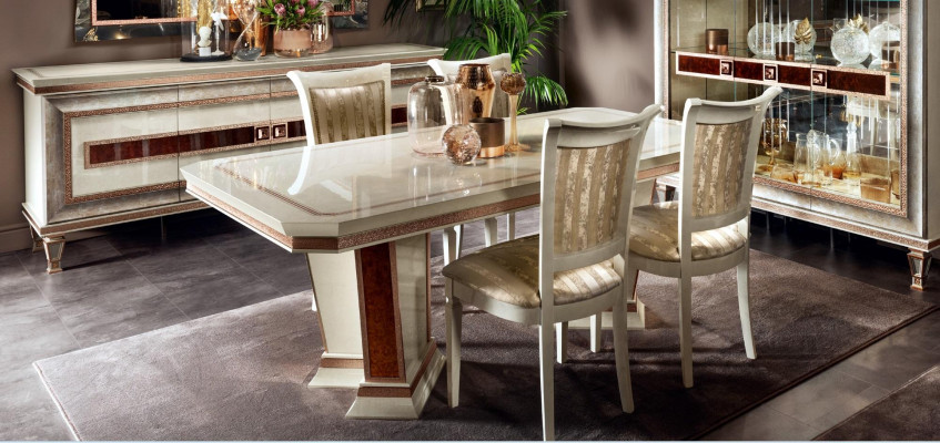 Eettafel Eetkamerset Eetgroep Meubels Tafel 5-delig Stoel 4x Stoelen arredoclassic