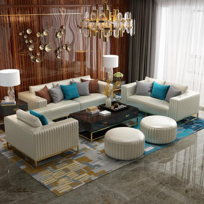 Sofa set 3+2+1 zitsbanken Design Bank Bekleding Moderne Bank