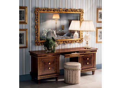Vanity Table Bedroom Mirror Youth Antique Style Set Wood