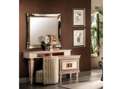 Kaptafel Set Make-uptafel Ladekast Spiegel & Kruk Arredoclassic 3-delige Set Nieuw