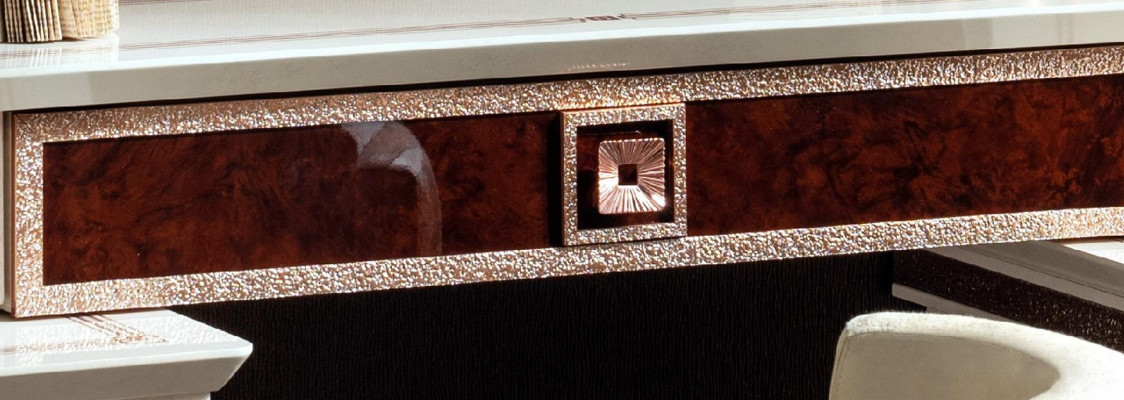 Kaptafel Set Make-uptafel Ladekast Spiegel & Kruk Arredoclassic 3-delige Set Nieuw