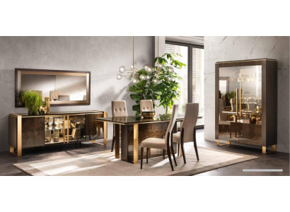 Moderne eetkamertafel + 6 stoelen set groep Italiaanse stijl