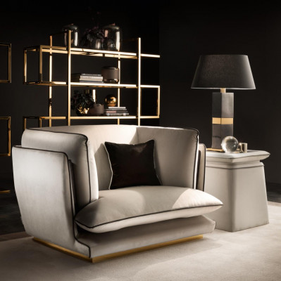 Ontwerp Stofbank Fauteuil 1-zits Beklede Banken Lounge Club Nieuw