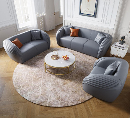Woonlandschap Bank Bekleed Bankstel 3+2 Zits Modern Stijl Meubelgroep