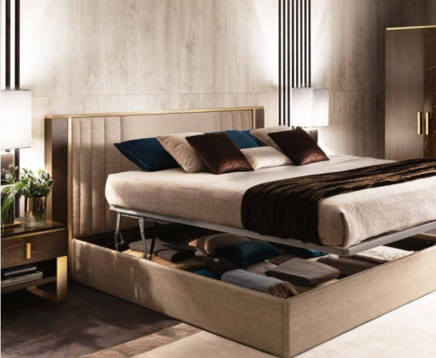 Bed 2x Nightstand 3 pieces Bedroom set Design Modern Luxury Italian