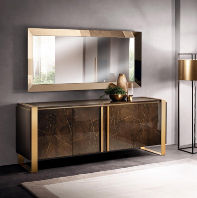 Edel design console hout dressoir spiegel dressoir kast 2-delige console tafel.