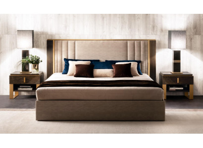 Bed 2x Nightstand Design Bedroom 3-piece. Classic Luxury Bed Set Furniture