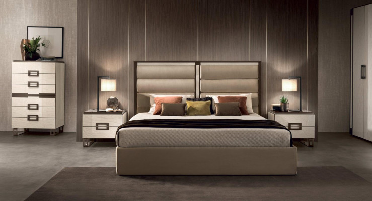 Beddengoed Klassiek tweepersoonsbed van hout 180x200cm Bedden Hotel Slaapkamer Nieuw