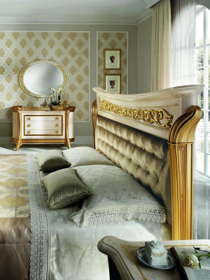 Bed gestoffeerd bed bedden gestoffeerde ontwerper hotel tweepersoonsbed 180x200 arredoclassic