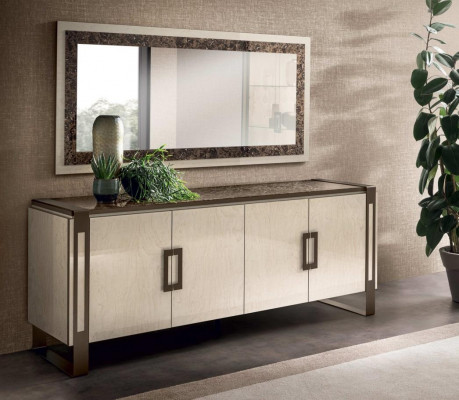 Edel ontwerp console houten spiegel dressoir dressoir kast 2-delige console tafel