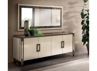 Edel ontwerp console houten spiegel dressoir dressoir kast 2-delige console tafel