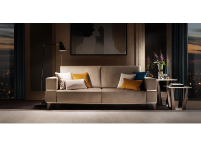 Bank 3-zits bank Moderne luxe gestoffeerde banken Textiel Beige arredoclassic