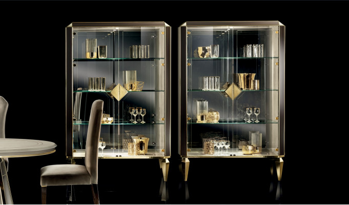 Ontwerper Italiaans Chic Houten Meubels Modern Stijl Kast Vitrine Woonkamer